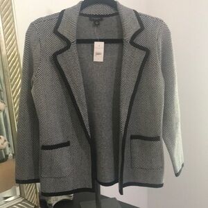 Ann Taylor Black and White Tailored Blazer